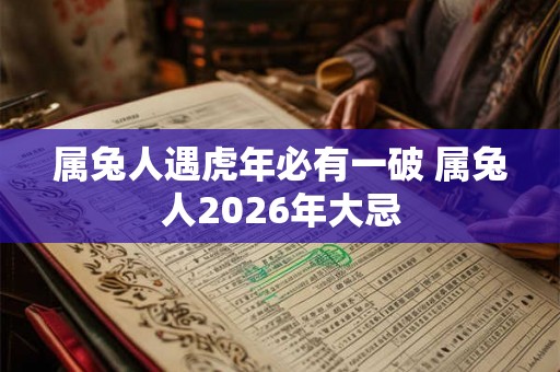 属兔人遇虎年必有一破 属兔人2026年大忌