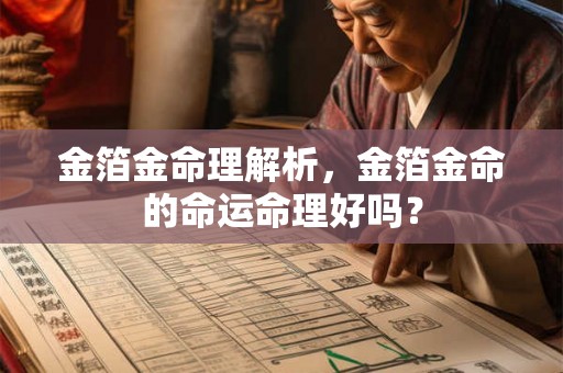 金箔金命理解析，金箔金命的命运命理好吗？