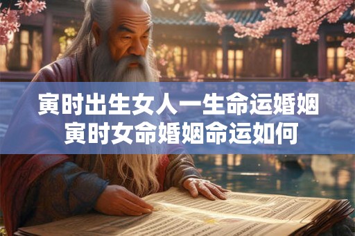 寅时出生女人一生命运婚姻 寅时女命婚姻命运如何