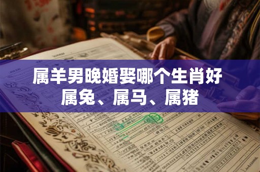 属羊男晚婚娶哪个生肖好 属兔、属马、属猪