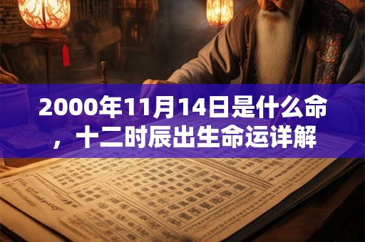 2000年11月14日是什么命，十二时辰出生命运详解