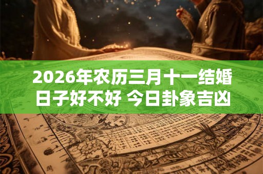 2026年农历三月十一结婚日子好不好 今日卦象吉凶 2026年农历三月十一结婚日子好不好 今日卦象吉凶