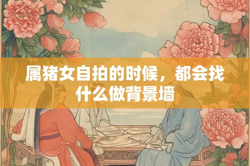 属猪女自拍的时候，都会找什么做背景墙
