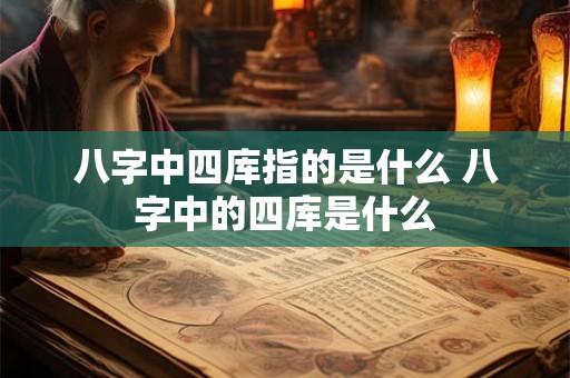 八字中四库指的是什么 八字中的四库是什么