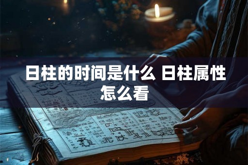 日柱的时间是什么 日柱属性怎么看 日柱的时间是什么 日柱属性怎么看