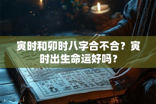 寅时和卯时八字合不合?寅时出生命运好吗? 寅时和卯时八字合不合?寅时出生命运好吗?
