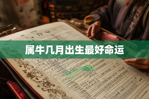 属牛几月出生最好命运