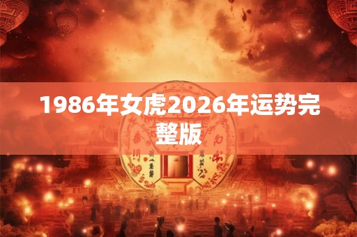 1986年女虎2026年运势完整版