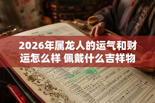 2026年属龙人的运气和财运怎么样 佩戴什么吉祥物好