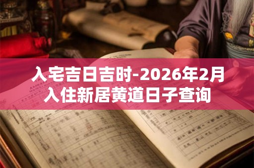 入宅吉日吉时-2026年2月入住新居黄道日子查询