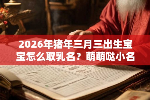 2026年猪年三月三出生宝宝怎么取乳名？萌萌哒小名推荐