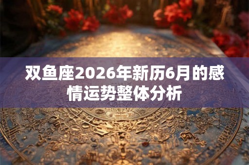 双鱼座2026年新历6月的感情运势整体分析
