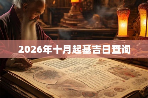2026年十月起基吉日查询