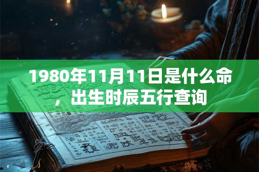 1980年11月11日是什么命，出生时辰五行查询