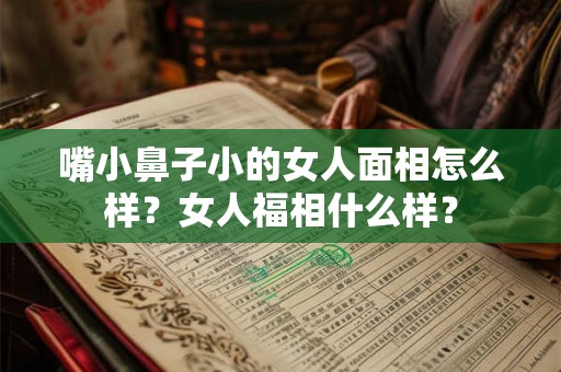 嘴小鼻子小的女人面相怎么样？女人福相什么样？
