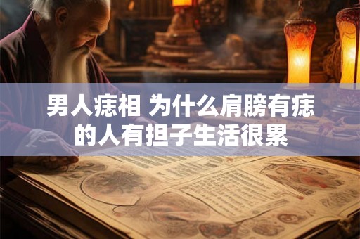 男人痣相 为什么肩膀有痣的人有担子生活很累 男人痣相 为什么肩膀有痣的人有担子生活很累