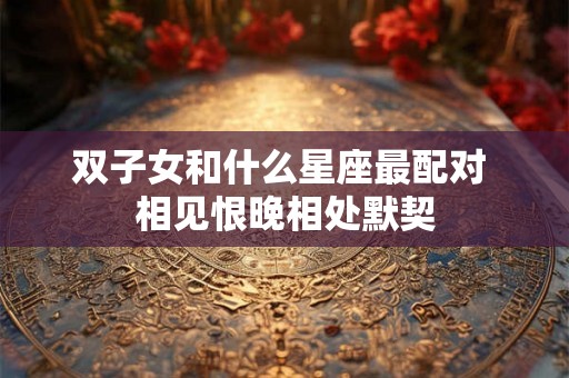 双子女和什么星座最配对 相见恨晚相处默契