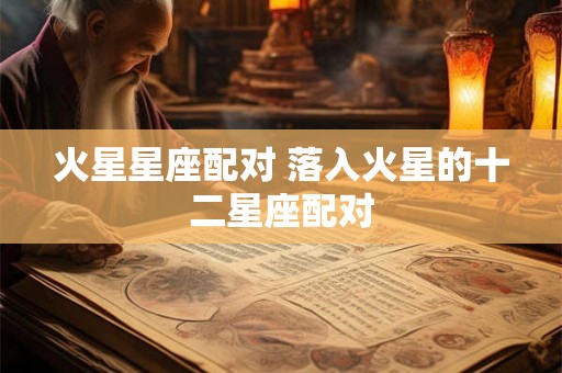 火星星座配对 落入火星的十二星座配对