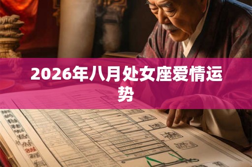 2026年八月处女座爱情运势