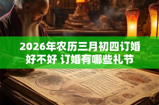 2026年农历三月初四订婚好不好 订婚有哪些礼节 2026年农历三月初四订婚好不好 订婚有哪些礼节
