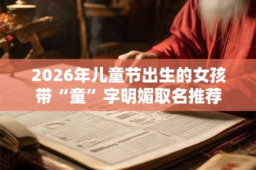 2026年儿童节出生的女孩带“童”字明媚取名推荐