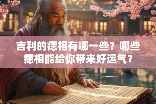吉利的痣相有哪一些?哪些痣相能给你带来好运气? 吉利的痣相有哪一些?哪些痣相能给你带来好运气?