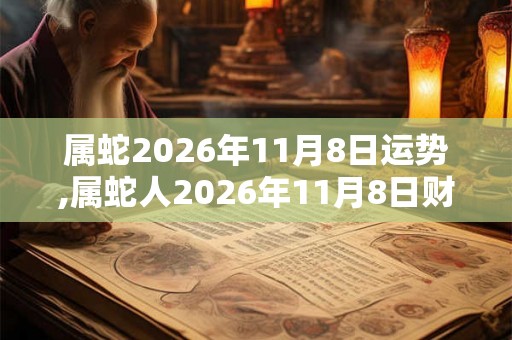 属蛇2026年11月8日运势,属蛇人2026年11月8日财运,生肖蛇2026年11月8日运势