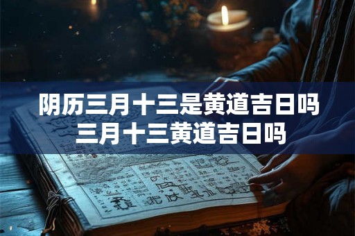 阴历三月十三是黄道吉日吗 三月十三黄道吉日吗