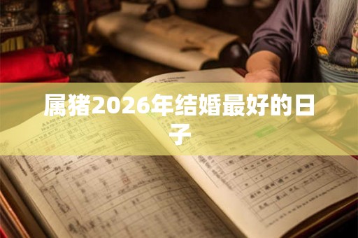 属猪2026年结婚最好的日子