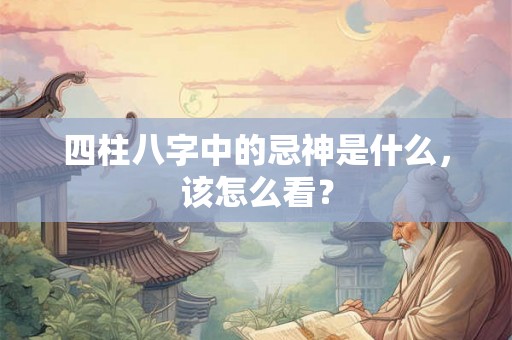 四柱八字中的忌神是什么,该怎么看? 四柱八字中的忌神是什么,该怎么看?