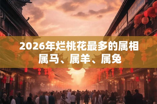 2026年烂桃花最多的属相 属马、属羊、属兔