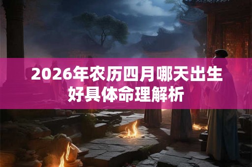 2026年农历四月哪天出生好具体命理解析