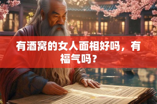 有酒窝的女人面相好吗，有福气吗？