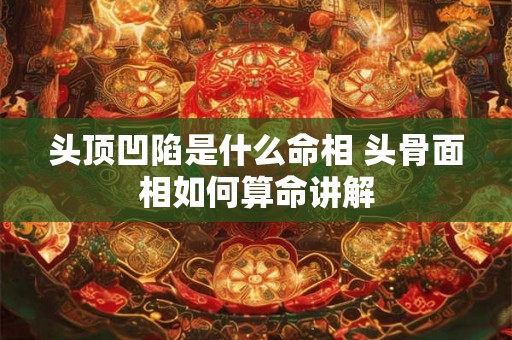 头顶凹陷是什么命相 头骨面相如何算命讲解
