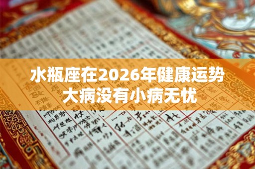 水瓶座在2026年健康运势 大病没有小病无忧