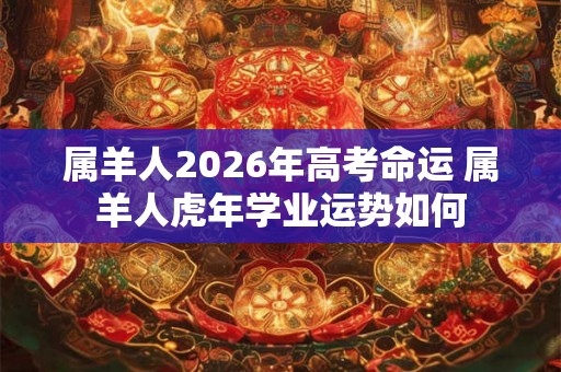 属羊人2026年高考命运 属羊人虎年学业运势如何