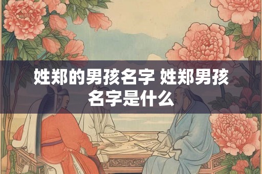 姓郑的男孩名字 姓郑男孩名字是什么