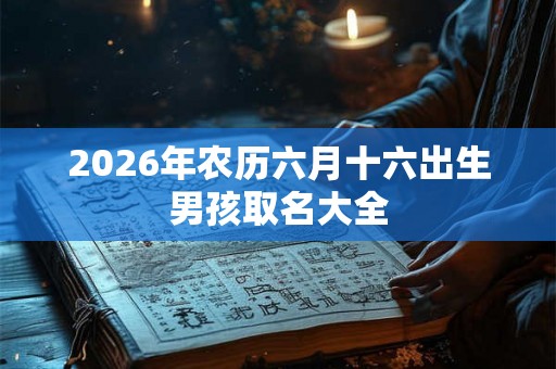 2026年农历六月十六出生男孩取名大全 2026年农历六月十六出生男孩取名大全