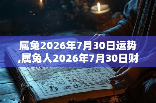 属兔2026年7月30日运势,属兔人2026年7月30日财运,生肖兔2026年7月30日运势 属兔2026年7月30日运势,属兔人2026年7月30日财运,生肖兔2026年7月30日运势