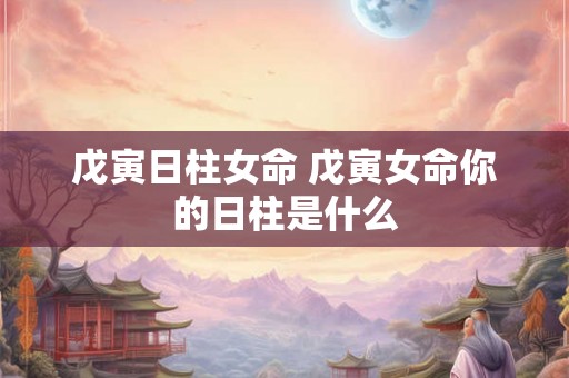 戊寅日柱女命 戊寅女命你的日柱是什么