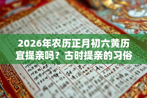 2026年农历正月初六黄历宜提亲吗？古时提亲的习俗讲究