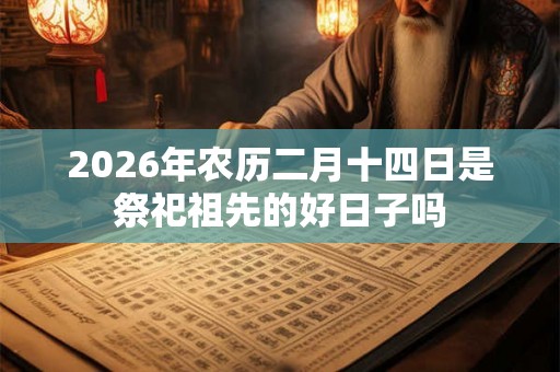 2026年农历二月十四日是祭祀祖先的好日子吗