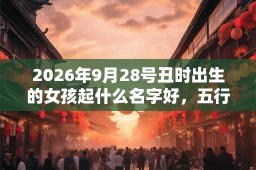 2026年9月28号丑时出生的女孩起什么名字好，五行属什么