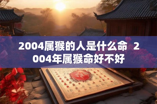 2004属猴的人是什么命  2004年属猴命好不好