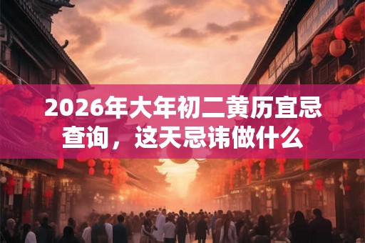 2026年大年初二黄历宜忌查询，这天忌讳做什么