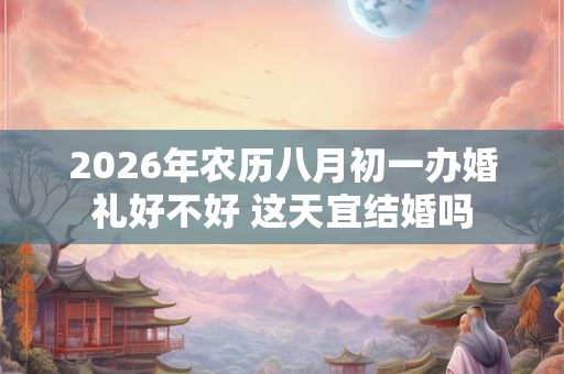 2026年农历八月初一办婚礼好不好 这天宜结婚吗