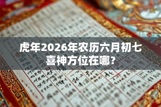 虎年2026年农历六月初七喜神方位在哪? 虎年2026年农历六月初七喜神方位在哪?