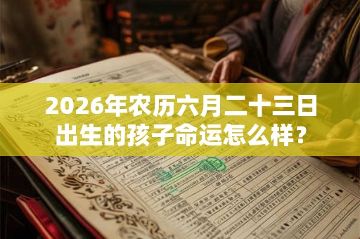 2026年农历六月二十三日出生的孩子命运怎么样？