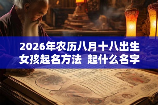 2026年农历八月十八出生女孩起名方法  起什么名字好