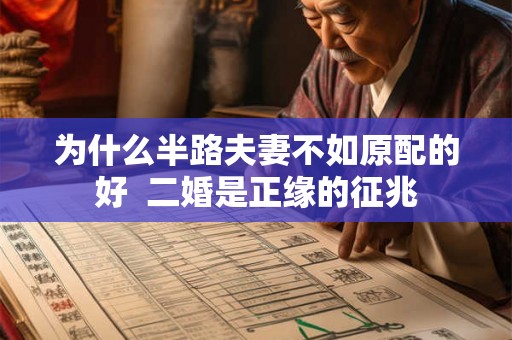 为什么半路夫妻不如原配的好  二婚是正缘的征兆